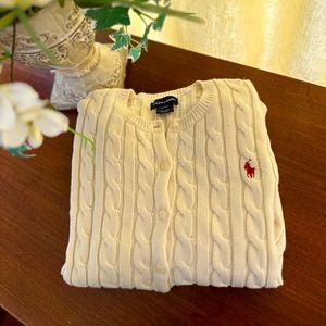 Cream Ralph Lauren Knit Sweater Girls Size XL (16) New with tags!!